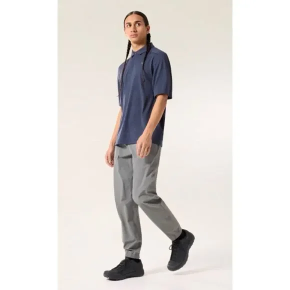 ARC'TERYX MEN'S CORMAC POLO SS BLACK SAPPHIRE HEATHER Size XL